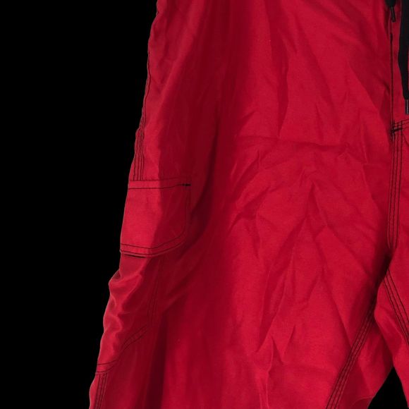 Men’s Burnside Red Shorts,Skateboard, Swimtrunks, Casual Beach Attire SZ 34” - Picture 3 of 6